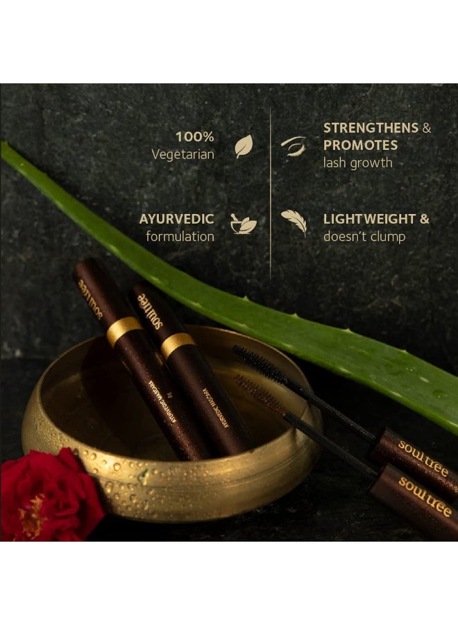 سول تري ماسكارا SoulTree الأيورفيدية - بني | تركيبة أيورفيدية، خفيفة الوزن، تُقوّي الرموش وتُعزز نموها - 6 غرام - Image 2