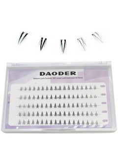 DAODER Bottom Lash Clusters DIY Eyelash Extensions - DAODER 90pcs Wispy Natural Look Clear Band Lashes for Bottom Eyelashes 6mm  - Image 1