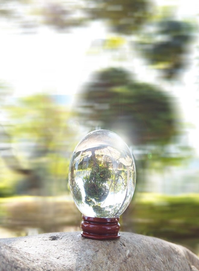 LUSTERING Crystal Ball with Stand, Large Crystal Sphere - Witchcraft and Functional Magical Accessory for Gifts, Home Office Decor (60mm) - Image 3