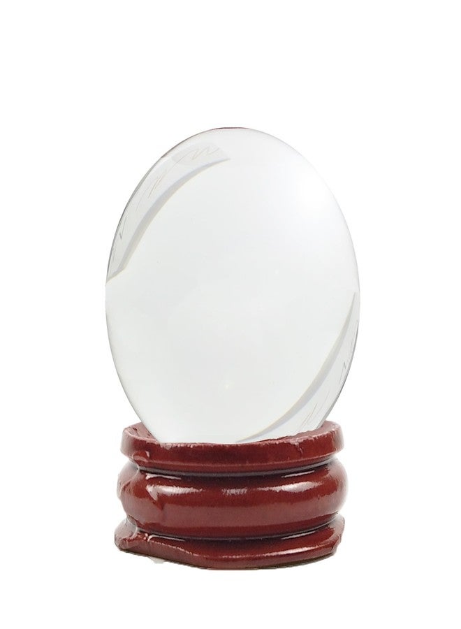 LUSTERING Crystal Ball with Stand, Large Crystal Sphere - Witchcraft and Functional Magical Accessory for Gifts, Home Office Decor (60mm) - Image 1