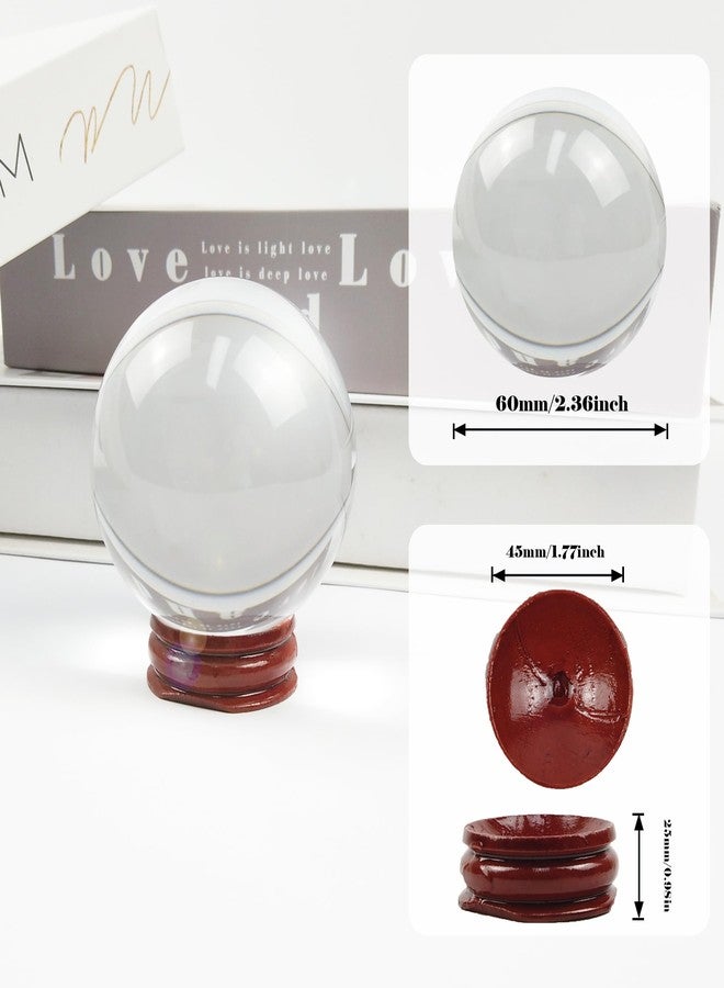 LUSTERING Crystal Ball with Stand, Large Crystal Sphere - Witchcraft and Functional Magical Accessory for Gifts, Home Office Decor (60mm) - Image 2