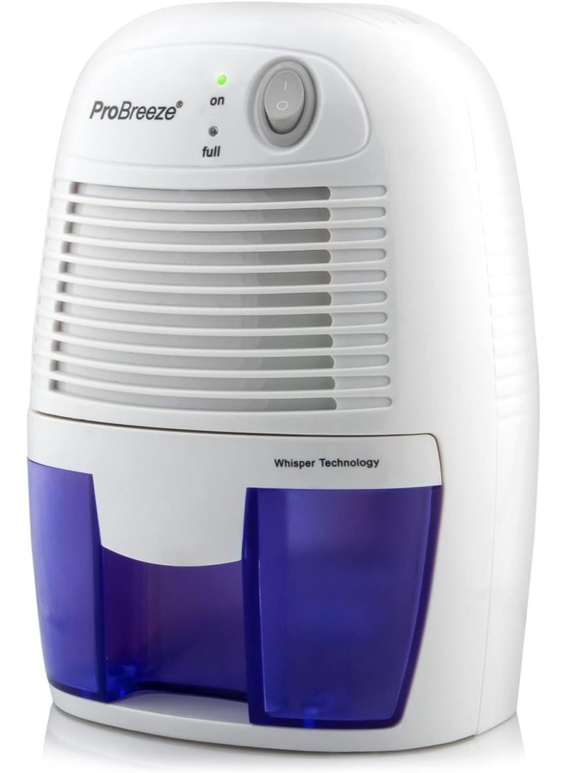 Pro Breeze إزالة الرطوبة الكهربائية 20 متر مربع - جهاز إزالة رطوبة صغير ومحمول للرطوبة والعفن في المنزل والمطبخ وغرفة النوم والقافلة والمكتب والمرآب والحمام والقبو 500 مل - Image 1