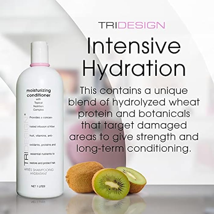 TRIDESIGN Extra Moisturizing Hair Conditioner - Deep Conditioning Treatment for Dry, Damaged, and Colored Hair, Restores Hydration & Adds Volume for Curly & Frizzy Hair - 10.5 Fl Oz - Image 2