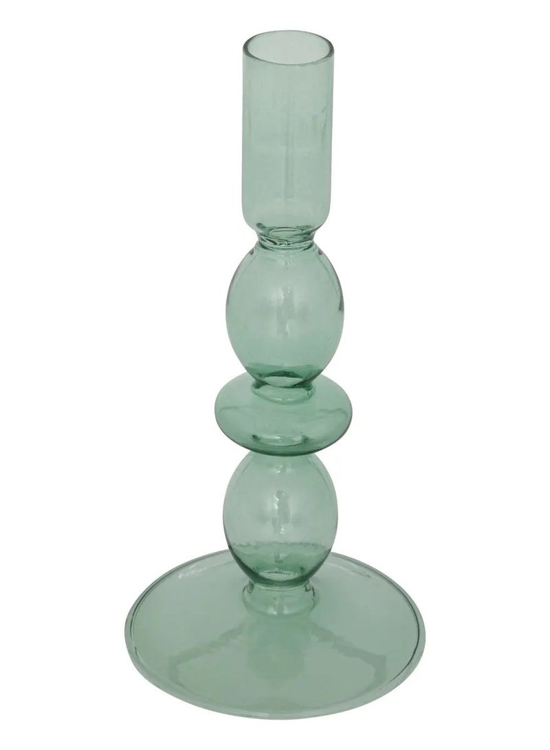 لوفت حامل شموع، مقاس 9×19.5 سم، أخضر، زجاجي - 193778 - Image 2