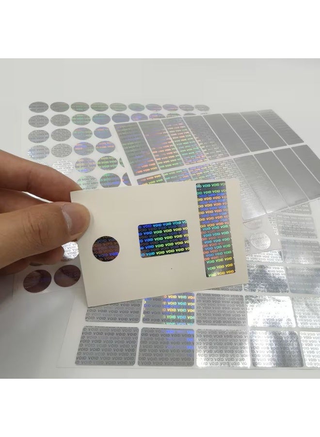 200 Pcs Silver Holographic Labels, Round Laser Authenticity Stickers, Featuring a Tamper-Proof Function That Leaves a 'Void' Mark When Removed ( 1.5x1.5cm) - Image 5