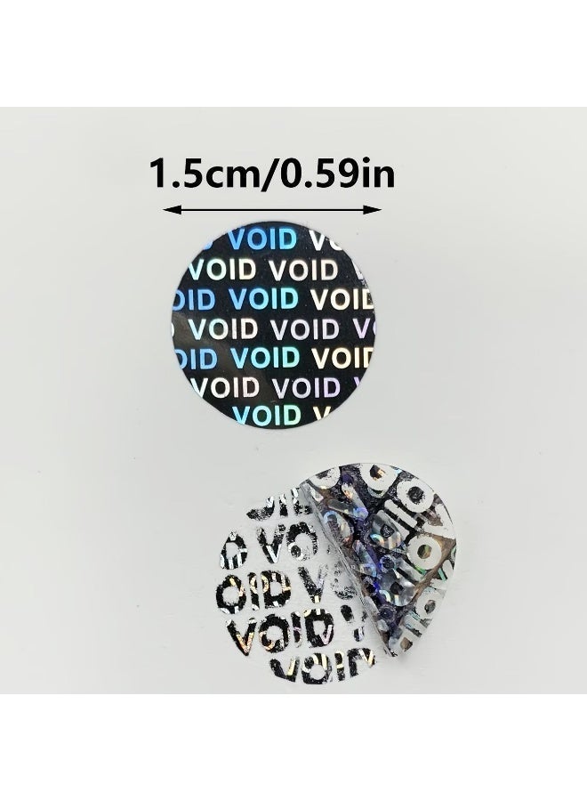 200 Pcs Silver Holographic Labels, Round Laser Authenticity Stickers, Featuring a Tamper-Proof Function That Leaves a 'Void' Mark When Removed ( 1.5x1.5cm) - Image 4