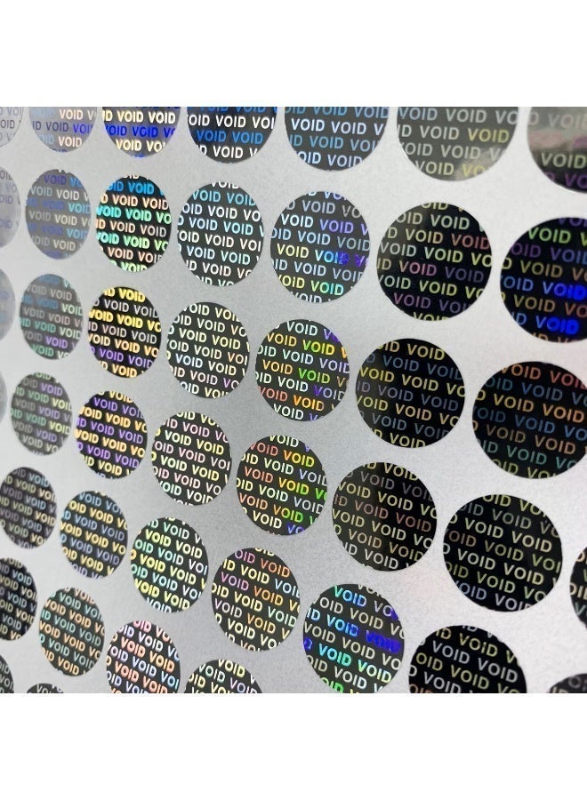 200 Pcs Silver Holographic Labels, Round Laser Authenticity Stickers, Featuring a Tamper-Proof Function That Leaves a 'Void' Mark When Removed ( 1.5x1.5cm) - Image 2