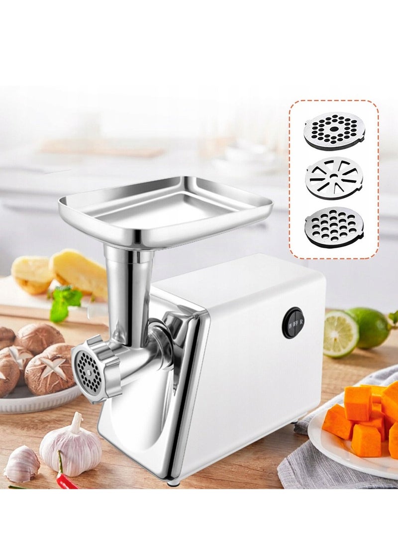 ايتي لايف مفرمة لحم، مفرمة لحم، ألواح تقطيع معدنية/ملحقات/تروس معدنية/شفرات ستانلس ستيل لفرم اللحوم والأسماك والخضراوات وصانعة السجق M2 أبيض - Image 2