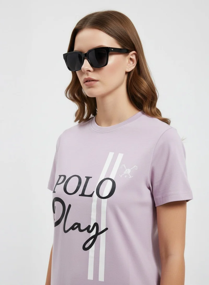 Polo Play Girls Graphic T-shirt -LILAC