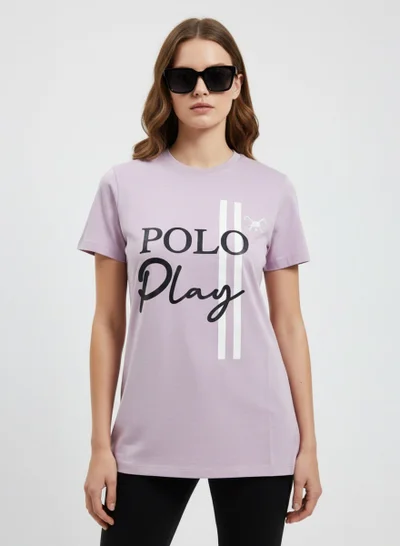 Polo Play Girls Graphic T-shirt -LILAC