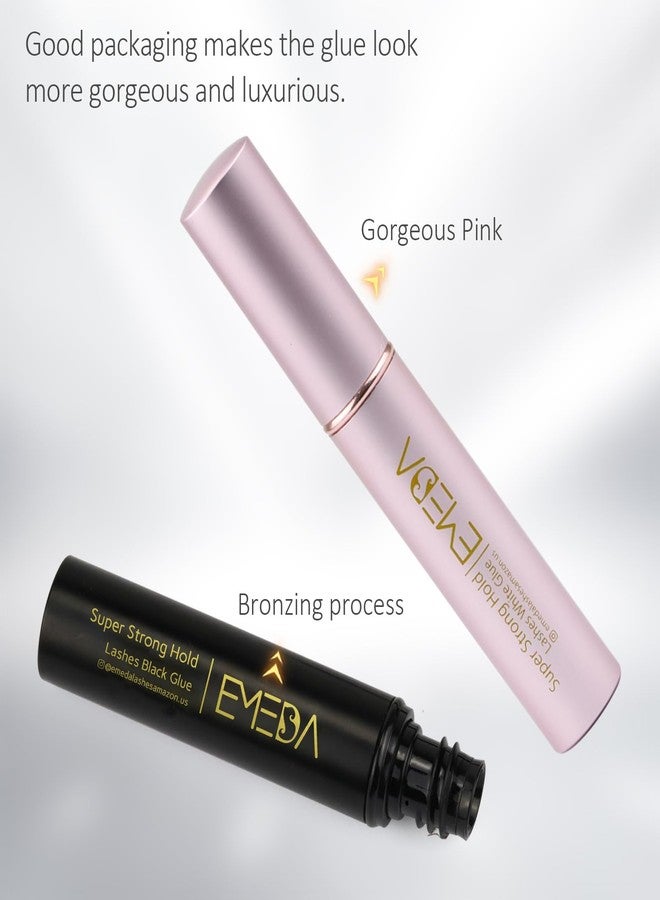 EMEDA False Eyelash Glue Super Strong Hold Clear Black Glue Professional Latex Free Waterproof Best Black White Strip Eyelash Adhesive Suitable for Sensitive Eyes Lash Adhesive - Image 5