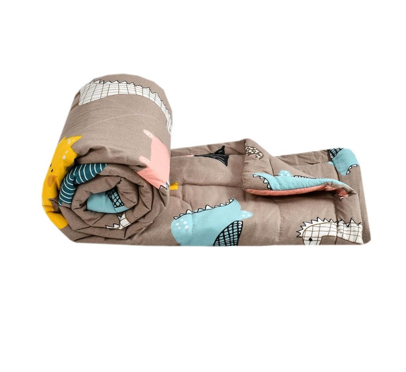 Blenzza Deco™ Glace Cotton Single Bed Reversible Babies 1 Kids Comforter & 1 Single Flat Bed Sheet with 1 Pillow Cover (Design 8) (0 to 8 Years Kids) - Image 2