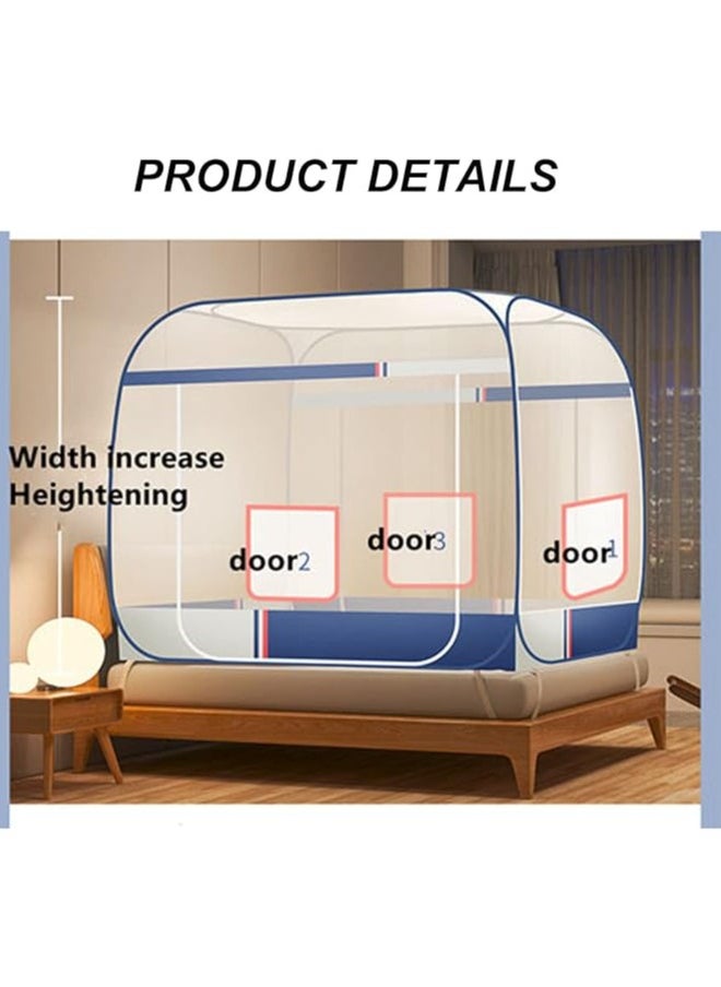 Generic Breathable mosquito nets for king-size beds and queen-size beds - Foldable - Mosquito nets for sleeping, camping, traveling (L190*W120*H140cm)  - Image 3