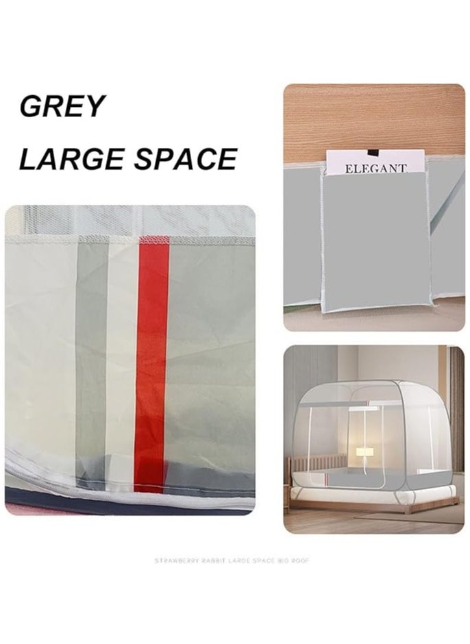 Generic Breathable mosquito nets for king-size beds and queen-size beds - Foldable - Mosquito nets for sleeping, camping, traveling (L190*W120*H140cm)  - Image 5