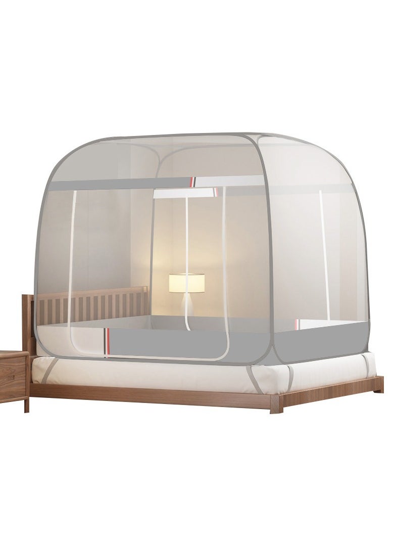 Generic Breathable mosquito nets for king-size beds and queen-size beds - Foldable - Mosquito nets for sleeping, camping, traveling (L190*W120*H140cm)  - Image 1