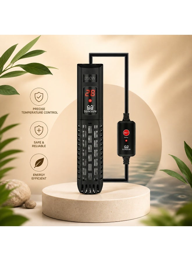 SUNSUN GR-300C Aquarium Heater 300W Digital Temperature Controller With FREE Short Glass Thermometer - Image 4
