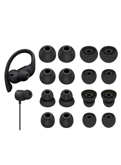 8 Pairs Powerbeats Pro Earbuds, 4 Sizes, Compatible with Beats Flex