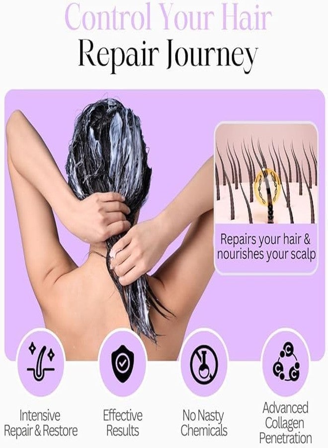 SYLVERA Maca Essence Repair Premium Hair Treatment Mask – Collagen-Infused Deep Conditioner for All Hair Types | Strengthens, Repairs & Nourishes Damaged Hair | Paraben-Free, Sulfate-Free & Color-Safe (2) - Image 4