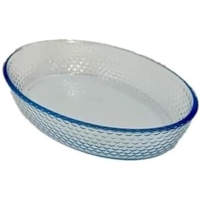 هوم ميكر صينية فرن زجاجية بيضاوية الشكل على شكل قرص العسل من بروكارت، سعة 155 لترًا - Image 1