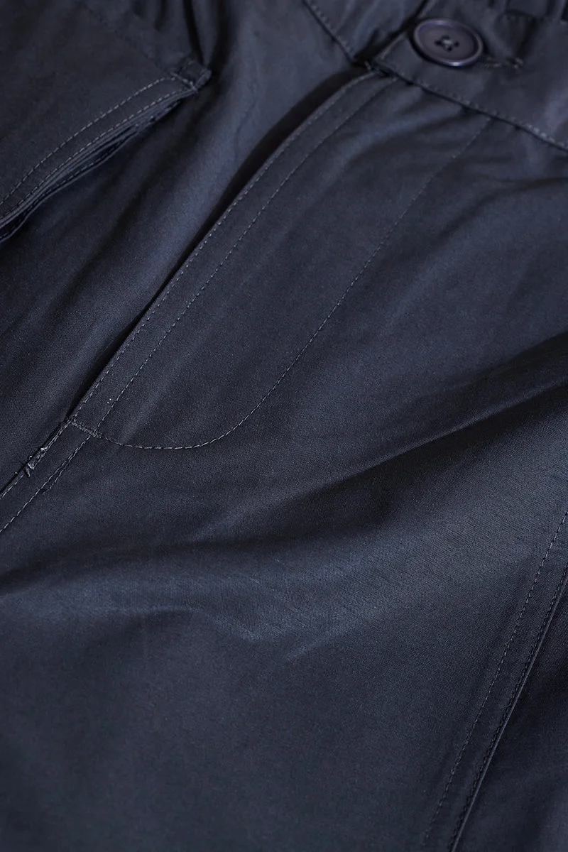 SNITCH Grey Solid Loose Fit Streetwear Cargo