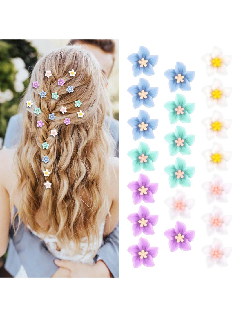CLENEA 20 قطعة صغيرة زهرة الشعر مقاطع للنساء البنات صغيرة الزنابق الشعر دبابيس الزفاف إكسسوارات الشعر العروس مقاطع سريعة صغيرة معدنية لطيفة عروسة الزخرفية - Image 1