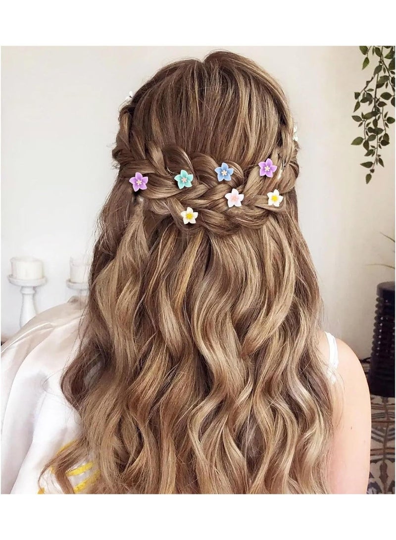 CLENEA 20 قطعة صغيرة زهرة الشعر مقاطع للنساء البنات صغيرة الزنابق الشعر دبابيس الزفاف إكسسوارات الشعر العروس مقاطع سريعة صغيرة معدنية لطيفة عروسة الزخرفية - Image 5