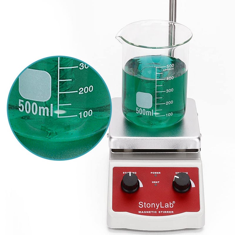 stonylab قضيب التحريك المغناطيسي من ، مجموعة من 5 قطع بطول 10 مم، مغطى بطبقة من PTFE، لاستخدامها في أجهزة التحريك المختبرية، لون أبيض، شكل زيتوني، 5 عبوات. - Image 3