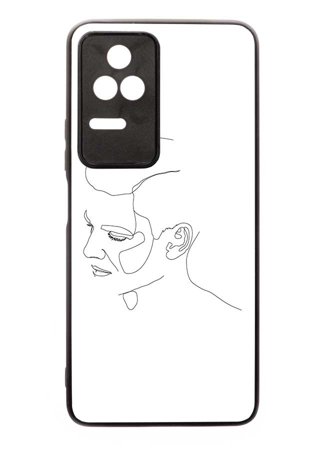 Okteq TPU Protection and Hybrid Rigid Clear Back Cover Case Male Face for Xiaomi Poco F4 / Xiaomi Redmi K40S - Image 1