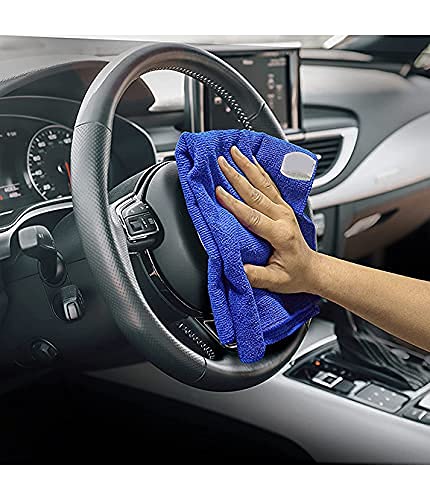 Four Season Microfiber Towels for Cars - 16x16 inch Lint Free Car Microfiber Towel - 4 Pack - 380gsm Microfiber Detailing Towels - Image 3