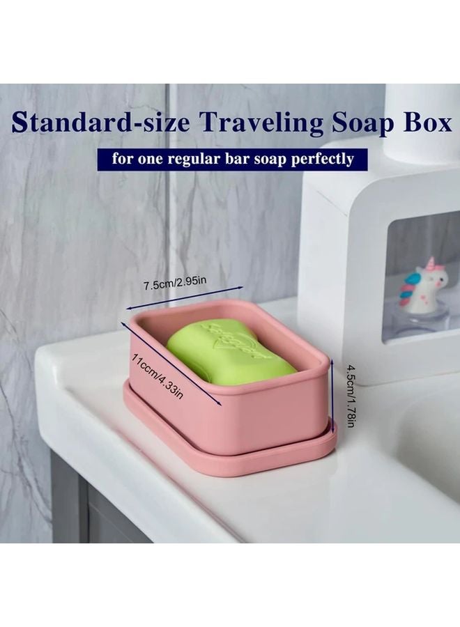 Mint Green Leakproof Travel Soap Case With Draining Layer Shatterproof Soap Holder - Image 5