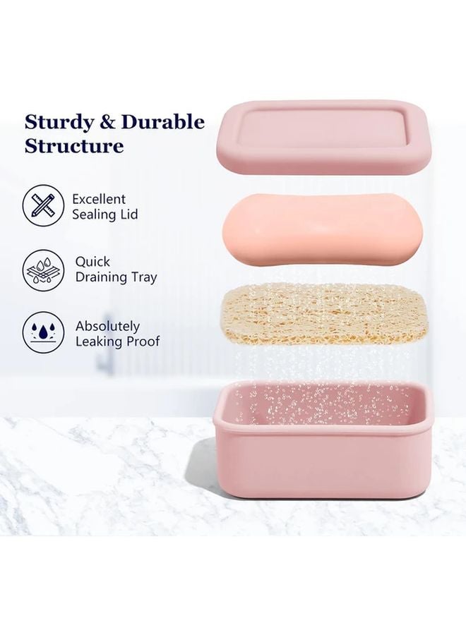 Mint Green Leakproof Travel Soap Case With Draining Layer Shatterproof Soap Holder - Image 3