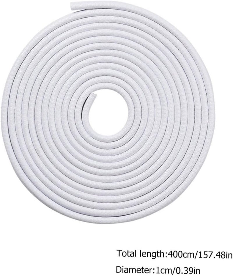 4m Meters Car Door Anti-Collision Seal Strip Soundproof Weatherproof Lining for Vehicle Door Protection Fit Easy Installation White Color - Image 2