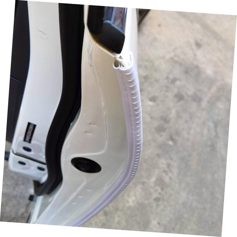 4m Meters Car Door Anti-Collision Seal Strip Soundproof Weatherproof Lining for Vehicle Door Protection Fit Easy Installation White Color - Image 5