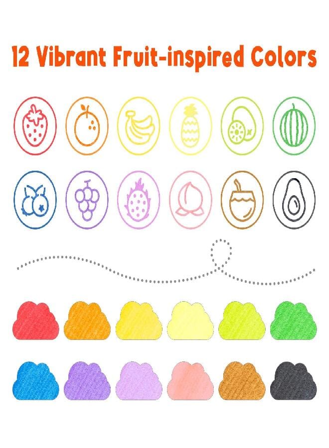 Ohuhu Stamper Washable Markers for Kids 12 Colors Water-based Dual Tips Stamp & Broad Line Tip Kids Markers Coloring Markers for Kids Preschool Classroom Supplies Age 3+ - Kainani - Image 4