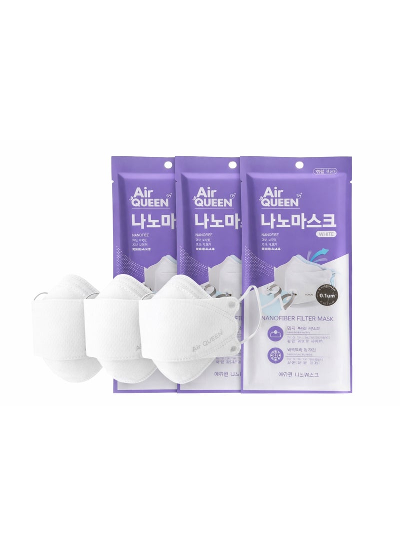 اير كوين كمامة أير كوين بتقنية النانو – أبيض (ثلاثة كمامات عرض) - Image 1