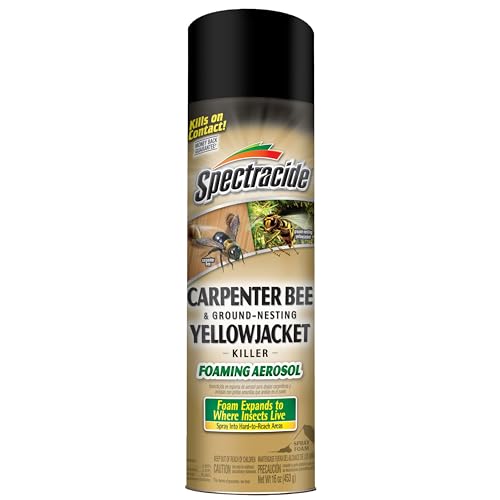 Spectracide Carpenter Bee and Ground Nesting Yellow Jacket Foaming Aerosol, 16-Ounce - Image 1
