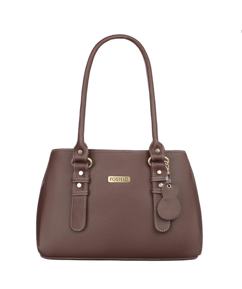 Fostelo Women's Riverside Satchel Tote Handbag for Women | Ladies Purse | Stylish Shoulder Bag | Gift For Women | Brown - Image 2