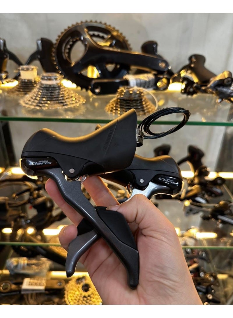 Shimano Claris ST-R2000 Dual Control Shift Brake Levers Right & Left 2×8 Speed Road Bike - Image 2