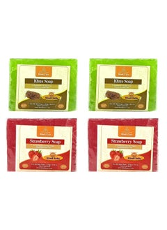 Pure Khus & Strawberry Soap, 125 Ml (Pack Of 4)