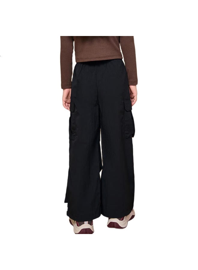 Ask Junior Kids Girls Pants Spring Outdoor Fashion Sports Pants Mosquito-Proof Pants Workwear Paratrooper Pants Black 120 - Image 2