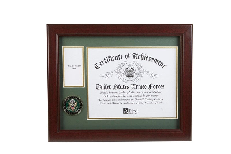 Allied Flag Allied Frame US Army Medal and Award Frame with Medallion 13 x 16 - Image 1