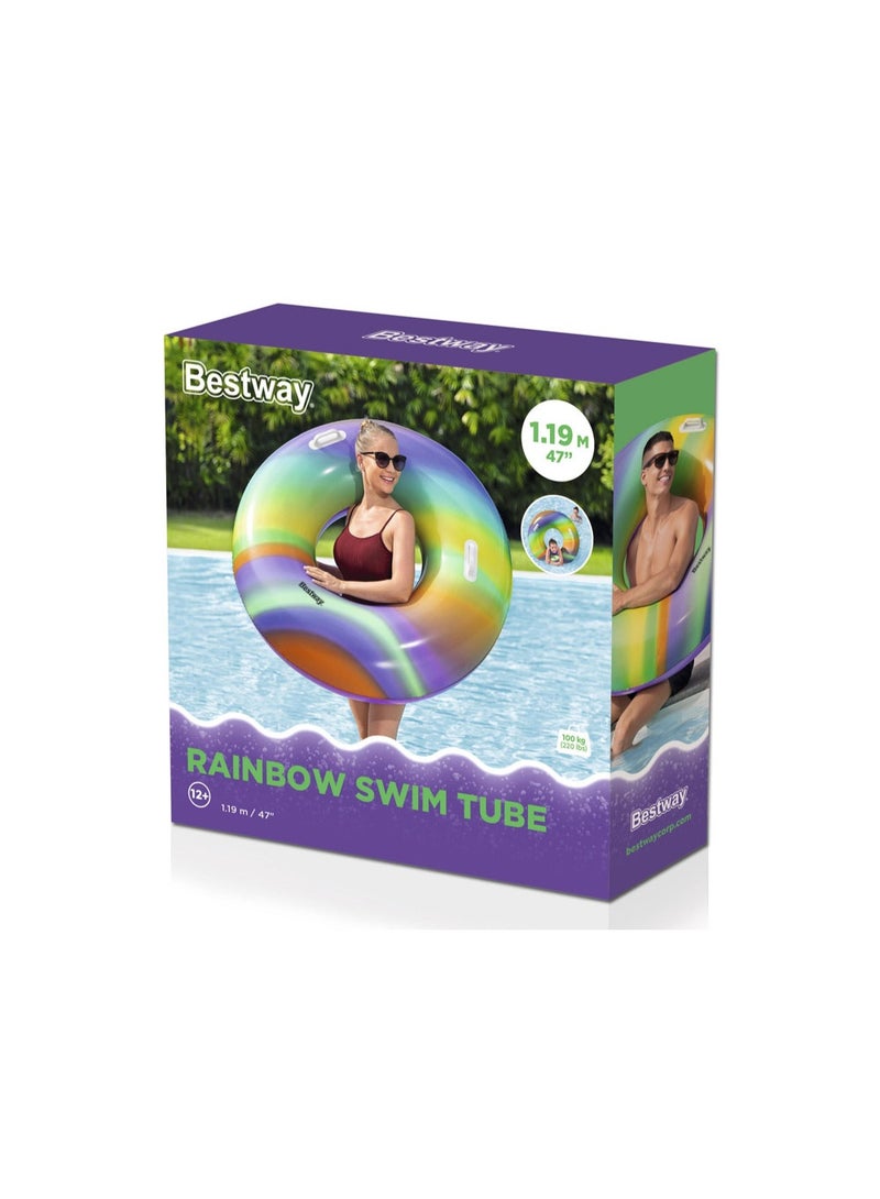 بست واي عوامة سباحة قابلة للنفخ بألوان قوس قزح - Image 1