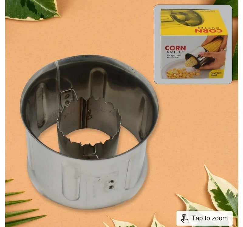 MVM Enterprise Corn Cutter Unbreakable Corn Cob Stripping Kernels Remover Stainless Steel Blades and Hand Protector Mini Circular Shaving Thresher Kitchen Gadgets - Image 3