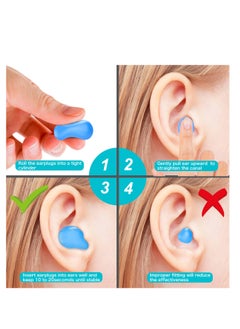 T NEWFUN Ear Plugs for Sleeping, Swimming, 54 Pairs Reusable oldable Soft Silicone Ear Plugs  - Image 3