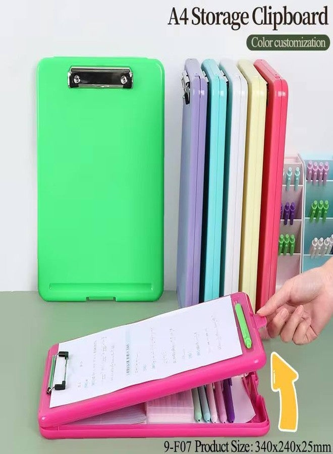 Zordik A4 Clipboard with Storage Case | Durable PP Writing Pad with Stainless Steel Clip | Holds Up to 70 A4 Sheets & Stationery | Portable Document Organizer for Office, School, Field Work - Image 5