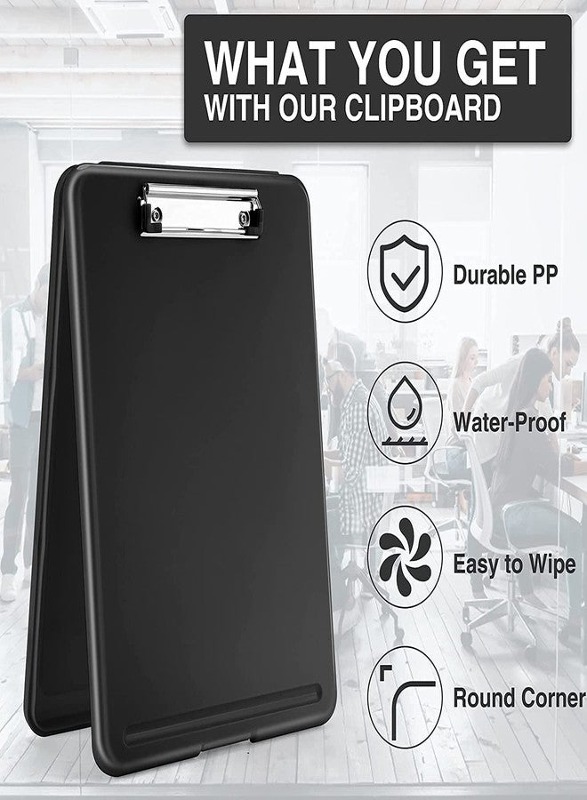 Zordik A4 Clipboard with Storage Case | Durable PP Writing Pad with Stainless Steel Clip | Holds Up to 70 A4 Sheets & Stationery | Portable Document Organizer for Office, School, Field Work - Image 2