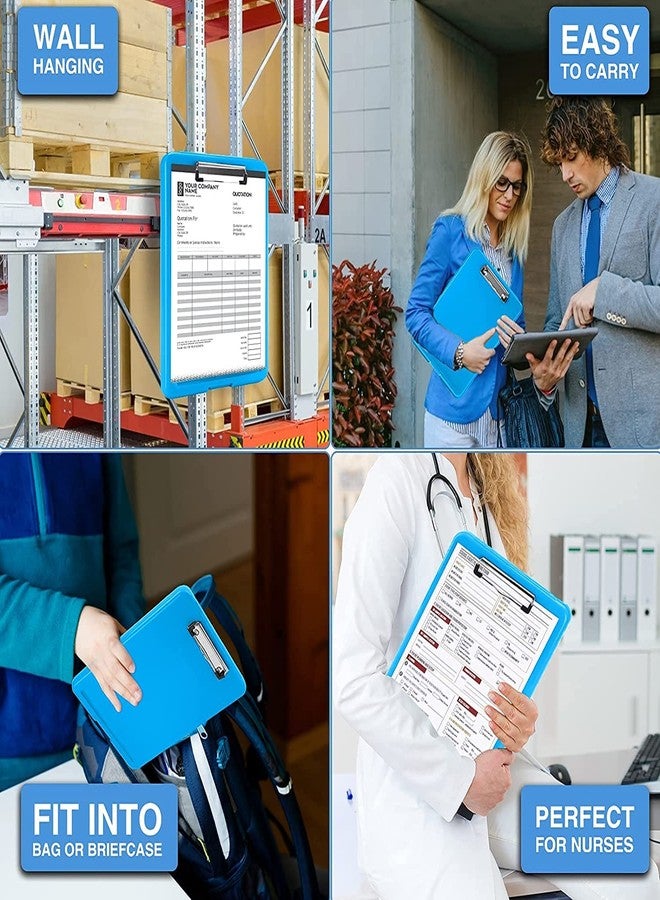 Zordik A4 Clipboard with Storage Case | Durable PP Writing Pad with Stainless Steel Clip | Holds Up to 70 A4 Sheets & Stationery | Portable Document Organizer for Office, School, Field Work - Image 4