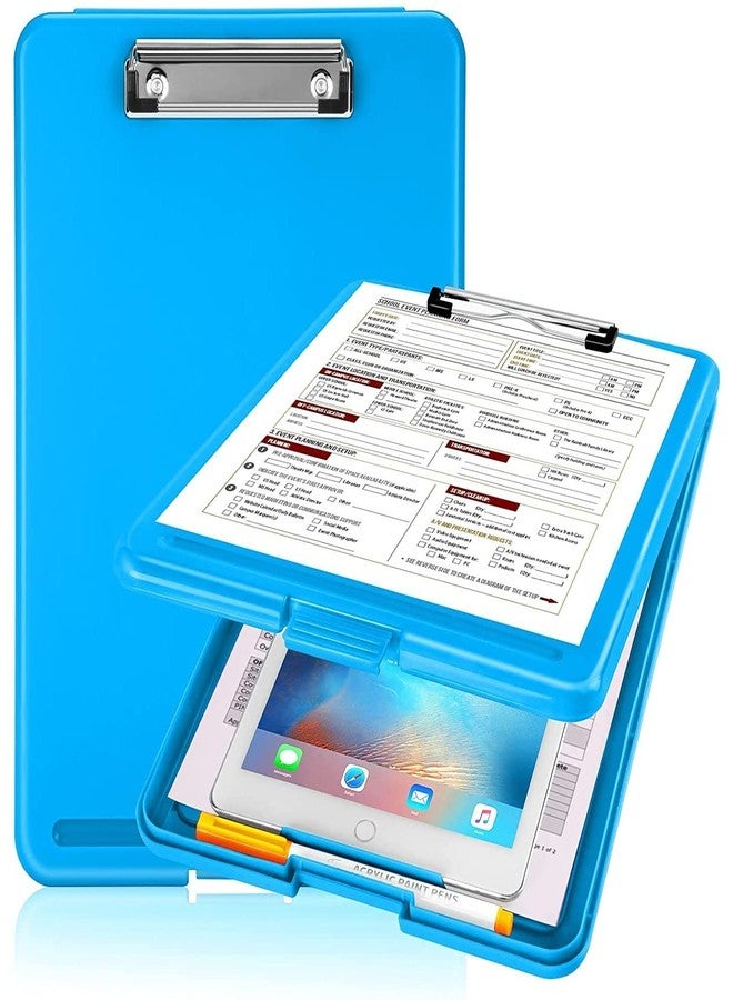 Zordik A4 Clipboard with Storage Case | Durable PP Writing Pad with Stainless Steel Clip | Holds Up to 70 A4 Sheets & Stationery | Portable Document Organizer for Office, School, Field Work - Image 1