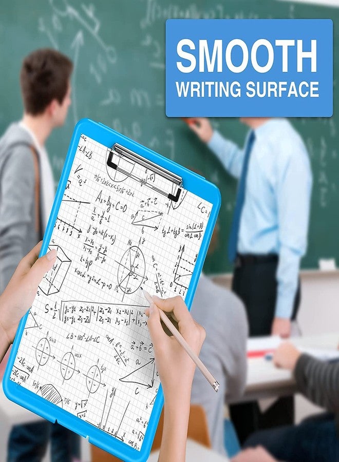 Zordik A4 Clipboard with Storage Case | Durable PP Writing Pad with Stainless Steel Clip | Holds Up to 70 A4 Sheets & Stationery | Portable Document Organizer for Office, School, Field Work - Image 3