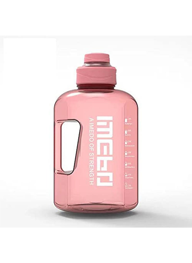 GT-Wheel 2.2L Motivational Water Bottle Wide Mouth with Time Marked to Drink More Daily - BPA Free Reusable Gym Sports Outdoor Large(2200ml) Capacity  - Image 1